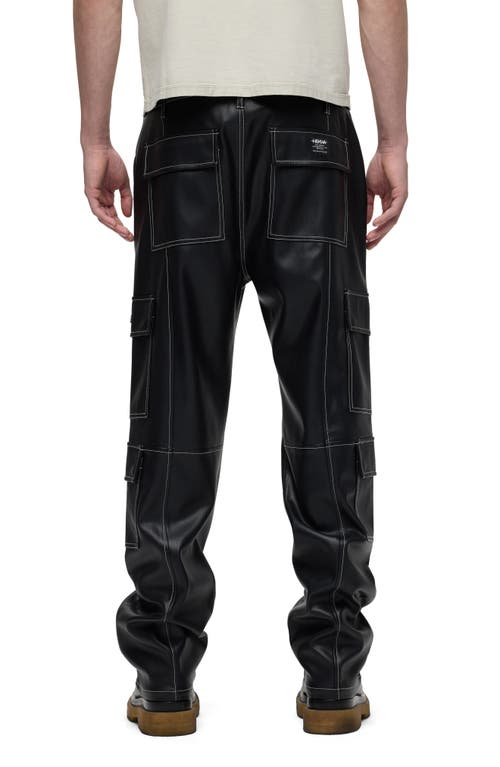 HUDSON HUDSON JEANS BAGGY FAUX LEATHER CARGO PANTS 