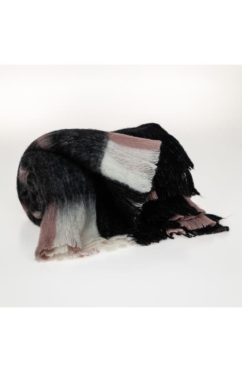Parkland Collection Cabino Handloomed Wool Blend Throw Blanket In Black Multi