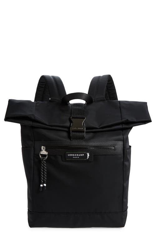 Longchamp Green District Flap Backpack in Black at Nordstrom