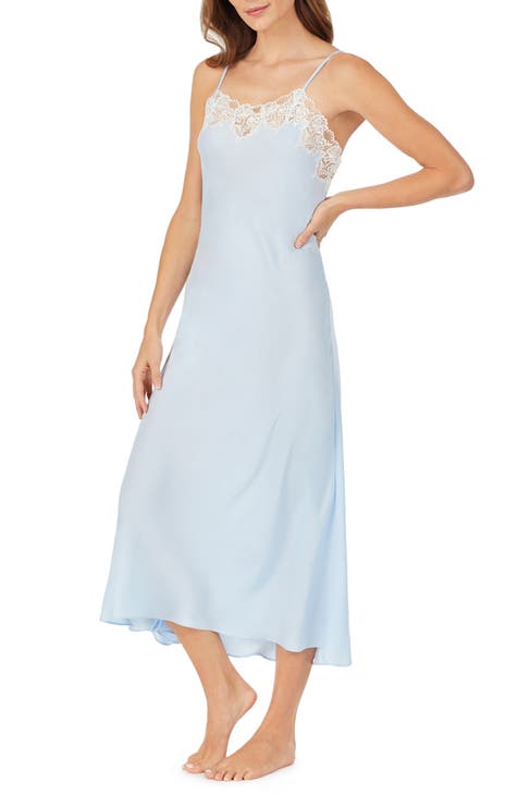 Satin Ladies Blue Night Gown, Packaging Type: Packet at Rs 425