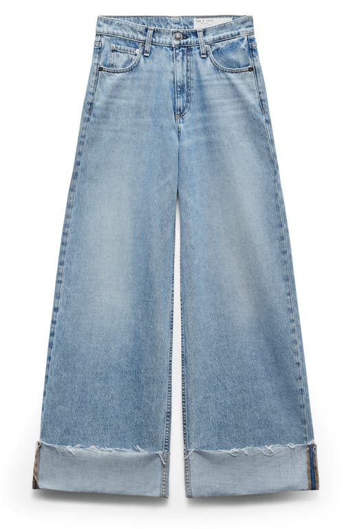 Rag & Bone Sofie Wide-leg Cuff Cropped Jeans In Mari