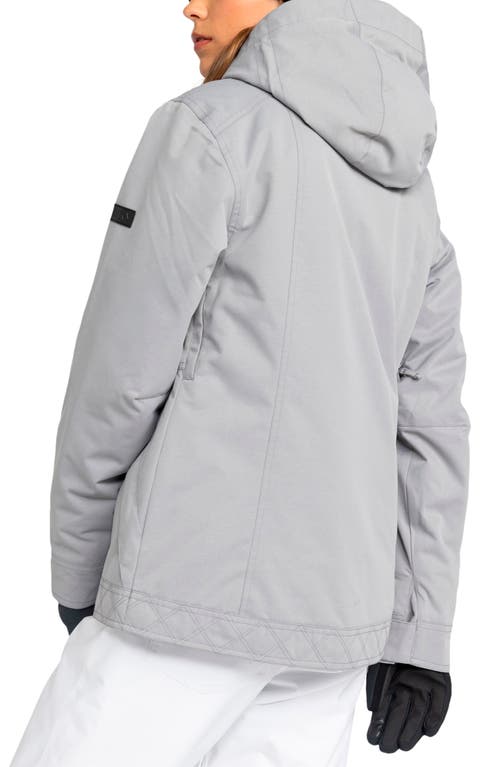 Shop Roxy Billie Water Resistant Hooded Insulated Jacket In Heather Grey