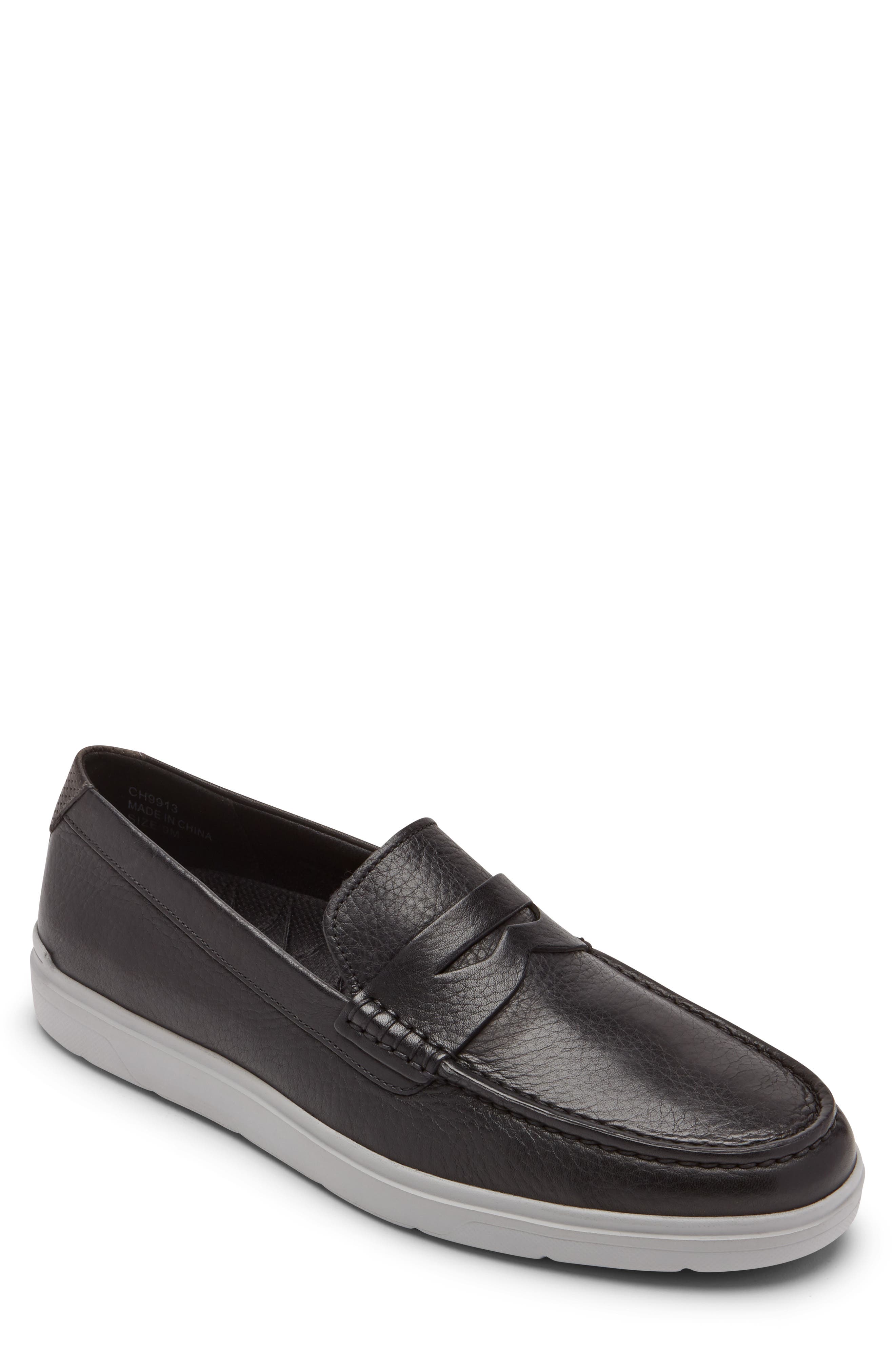 rockport black loafers