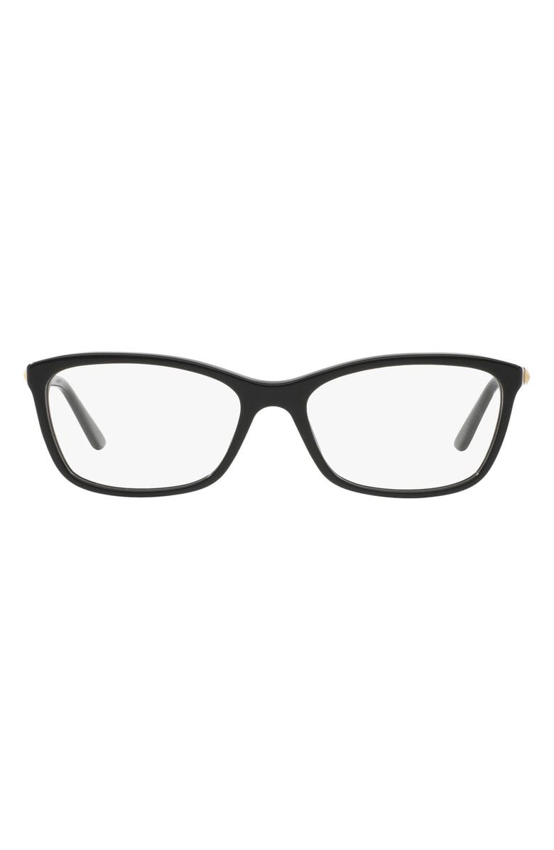 VERSACE 54mm Optical Glasses, Main, color, BLACK