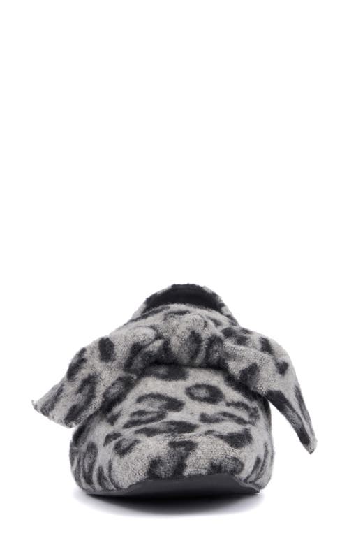 New York And Company Dominica Bow Loafer In Light Grey Leopard