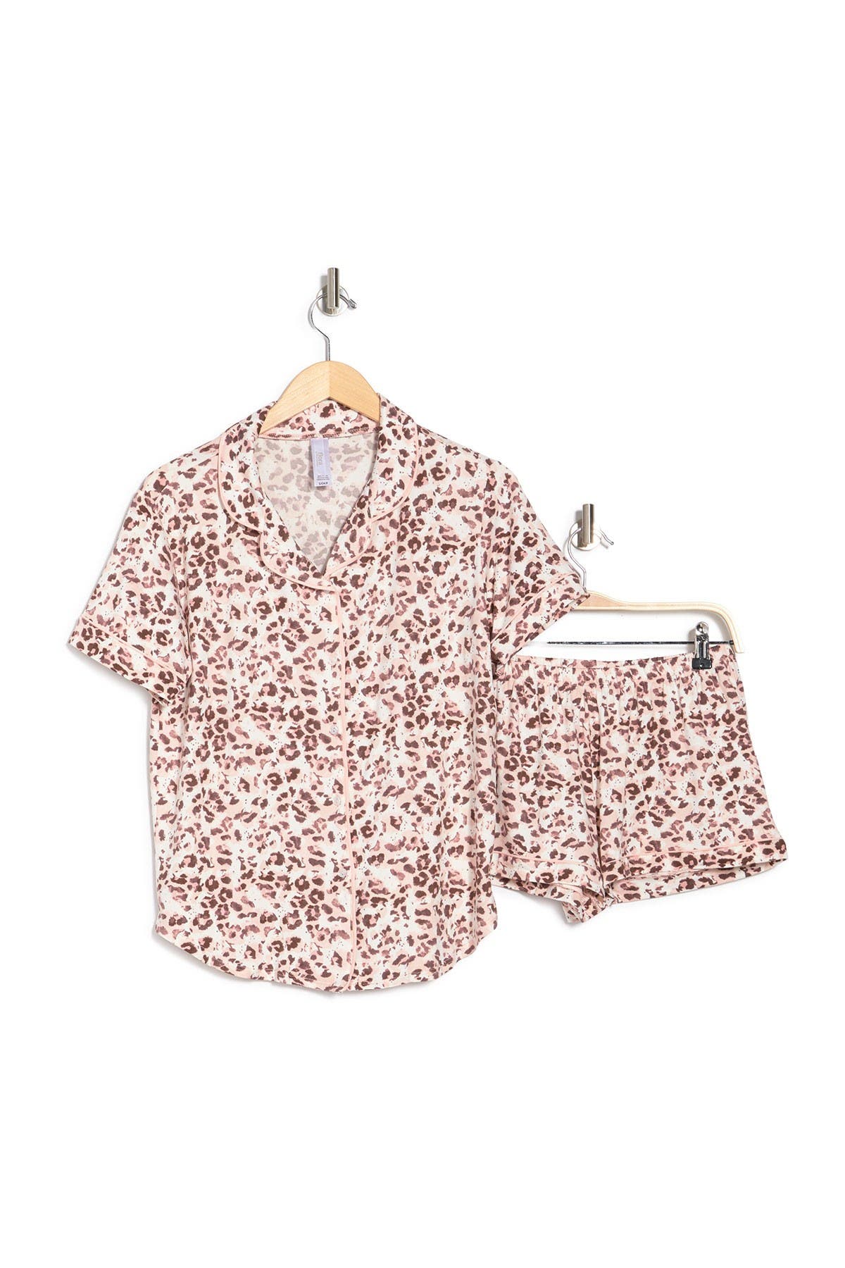 Flora By Flora Nikrooz Notch Collar Shirt & Shorts 2-piece Set In Pink