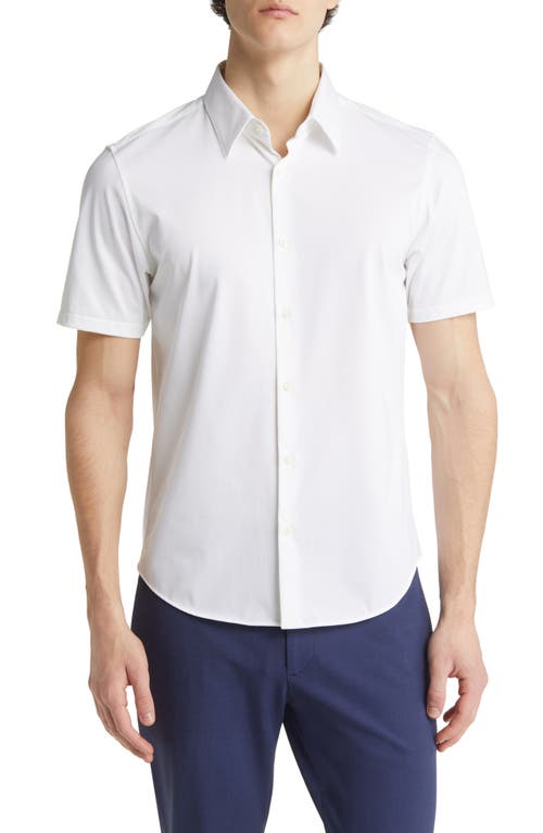 Theory Irving Short Sleeve Button-Up Shirt in White - 100