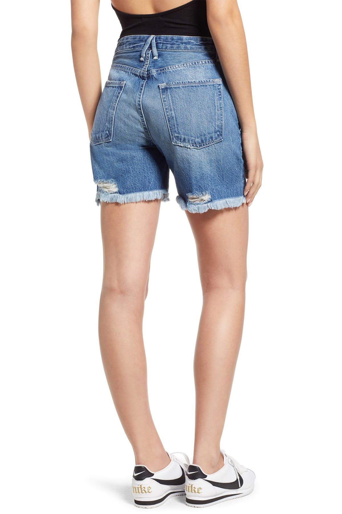 good american denim shorts