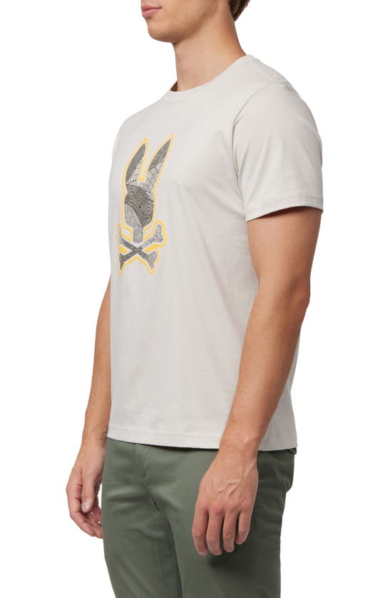 Shop Psycho Bunny Lenox Graphic T-shirt In Natural Linen