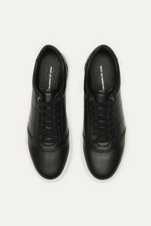 Want Les Essentiels De La Vie Want Les Essentiels Lennon 2.0 Smooth Leather Low Sneaker In Black