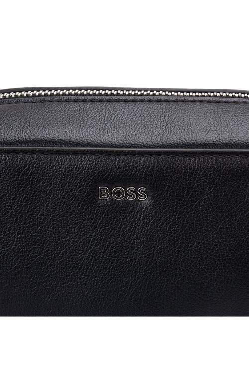 Shop Hugo Liriel Faux Leather Crossbody Bag In Black