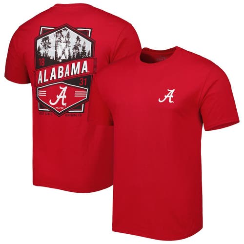GREAT STATE CLOTHING Men's Crimson Alabama Crimson Tide Double Diamond Crest T-Shirt
