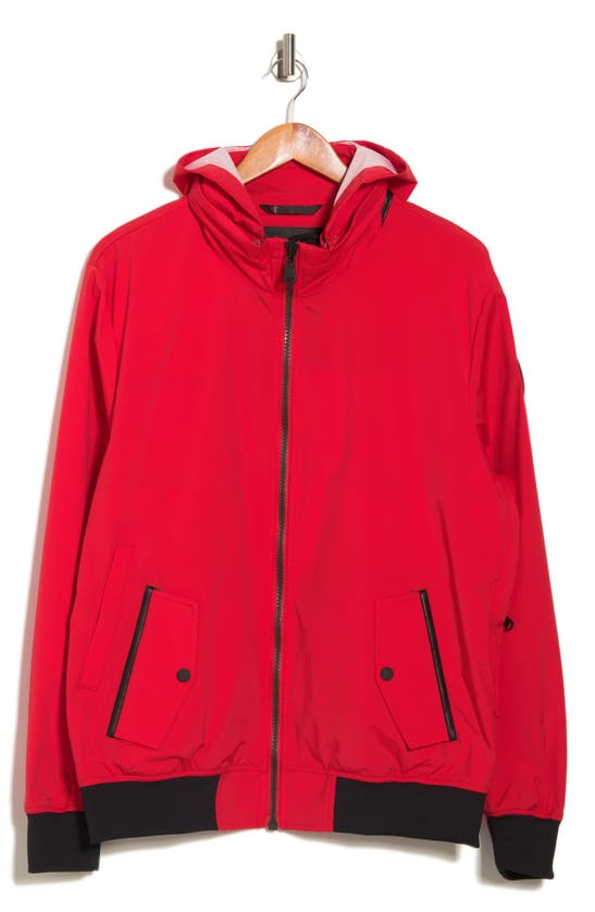 Pajar Halcyon Hooded Rain Jacket In Current Red-600