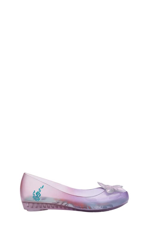 Melissa X Disney® The Little Mermaid Mini Ultragirl Flat In Clear/purp