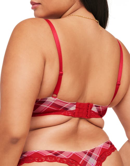 Shop Adore Me Nare Contour Full Coverage Bra In Plaid Red