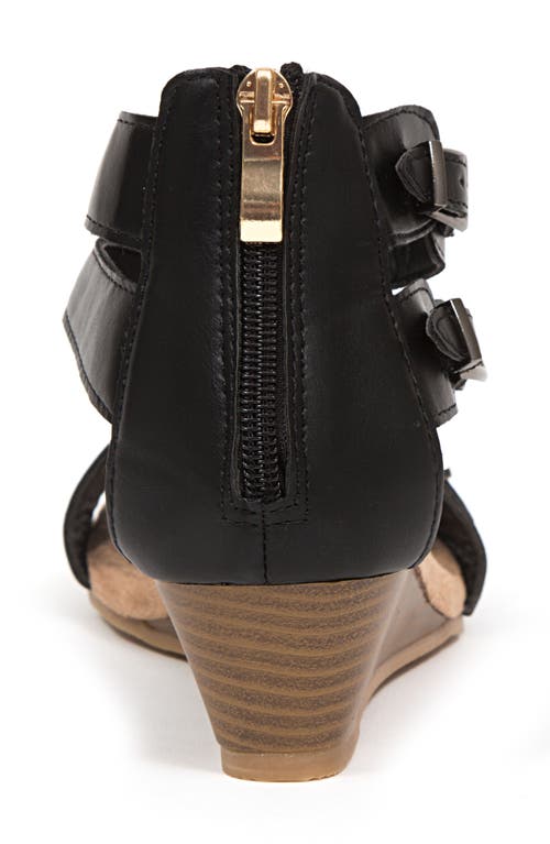 Ninety Union Softy Wedge Heel Sandal In Black
