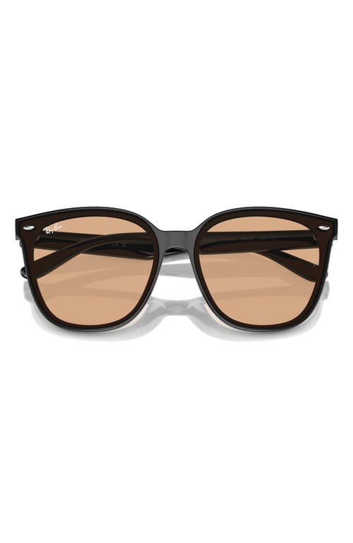 Ray-Ban 66mm Oversize Irregular Sunglasses in Black/Brown at Nordstrom