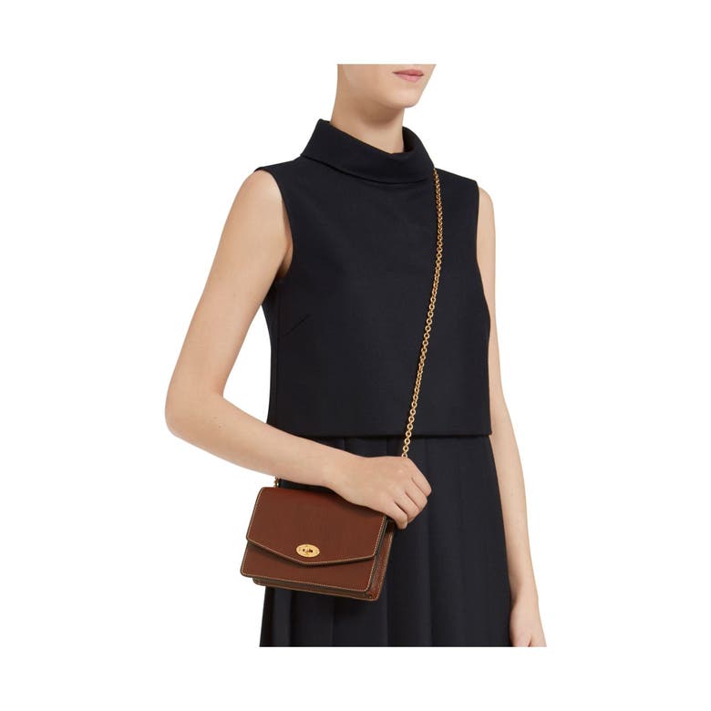 Shop Mulberry Small Darley Leather Clutch In Oak