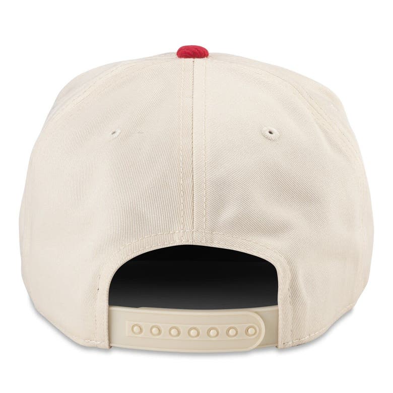 Shop American Needle White/red Florida Panthers Burnett Adjustable Hat In Cream