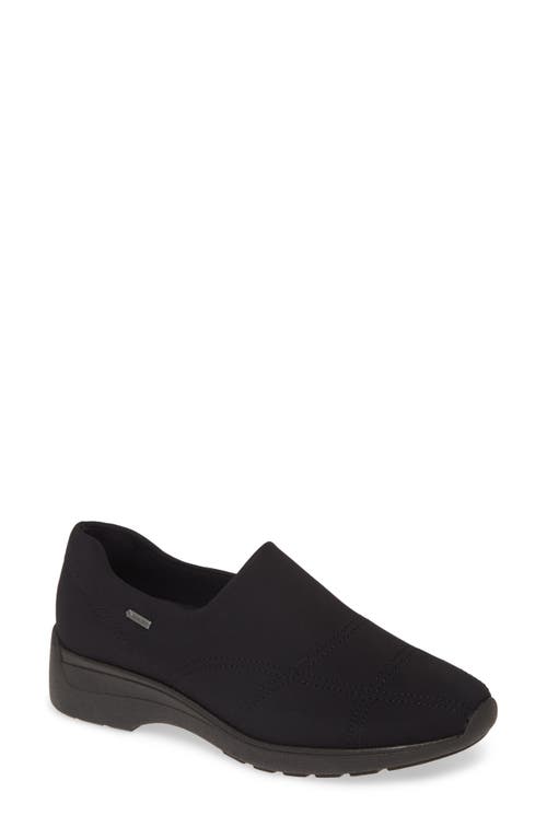 Prue Gore-Tex Waterproof Slip-On Sneaker in Black Fabric