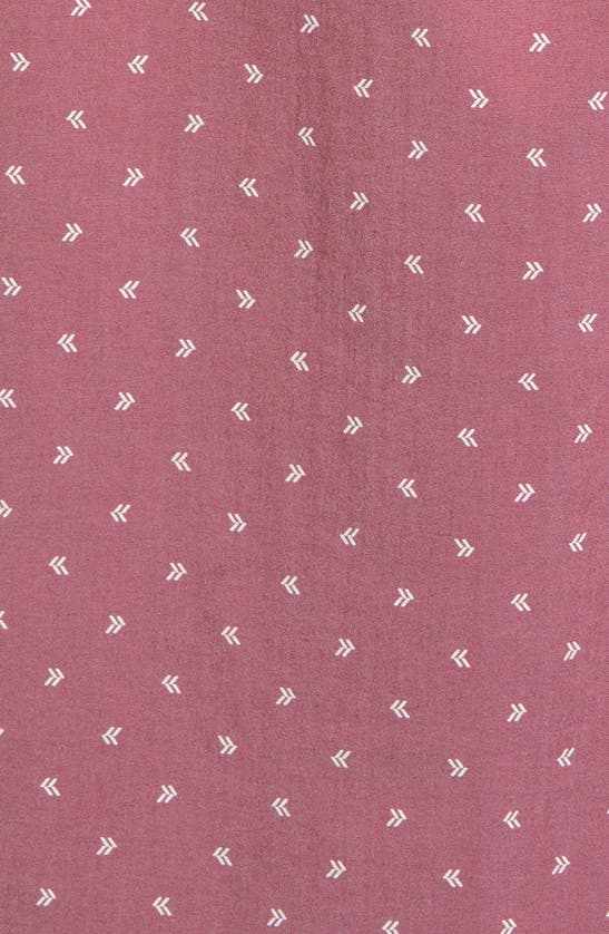 Travismathew Not Your Best Short Sleeve Button-up Shirt In Heather Ruby Wine