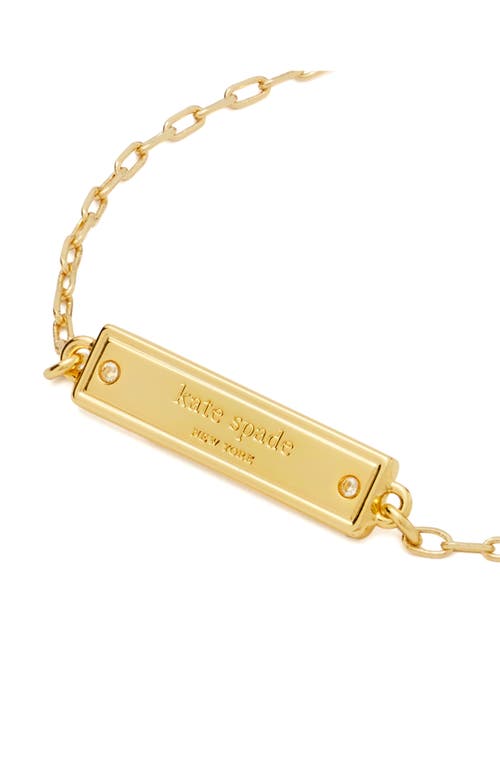 Kate Spade New York Sam Icon Bar Bracelet In Gold