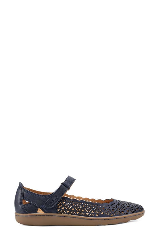 Shop Earth Lady Mary Jane Flat In Dark Blue