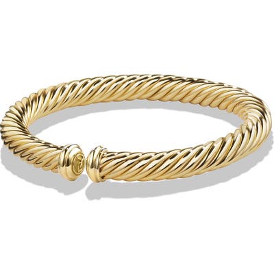 David Yurman Cable Spira Bracelet In 18K Gold, 7mm