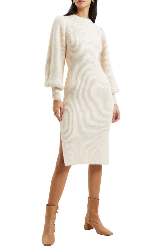 FRENCH CONNECTION KESSY LONG SLEEVE RIB SWEATER DRESS