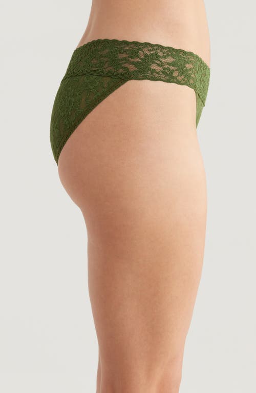 Shop Hanky Panky Signature Lace Bikini In Bitter Olive Green