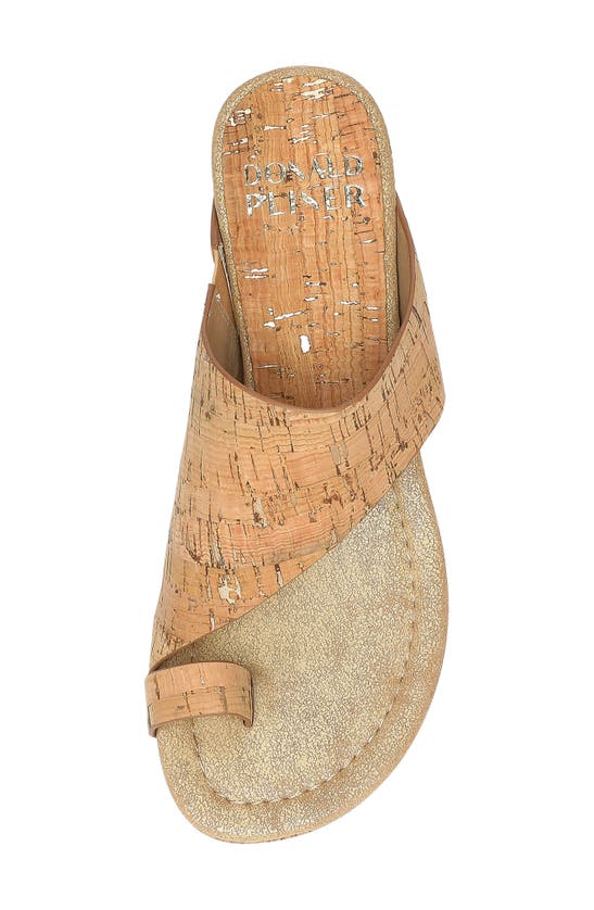 Shop Donald Pliner Gyere Wedge Loop Toe Sandal In Platino