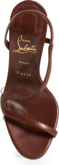 Christian Louboutin Women's Rosalie Leather Sandals - Natural - Sandal Heels - 6.5