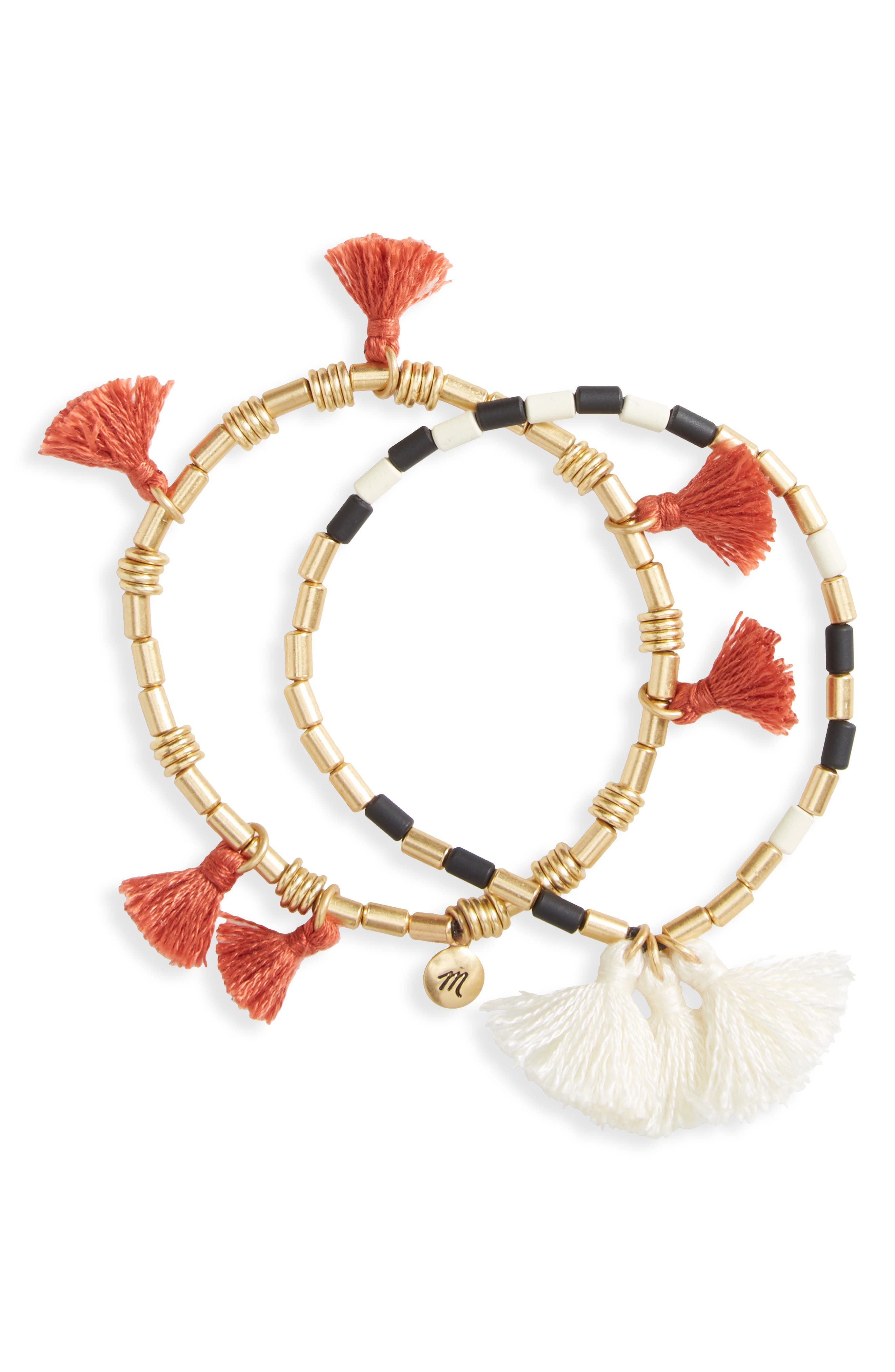 Madewell Set of 2 Tassel Stretch Bracelets Nordstrom