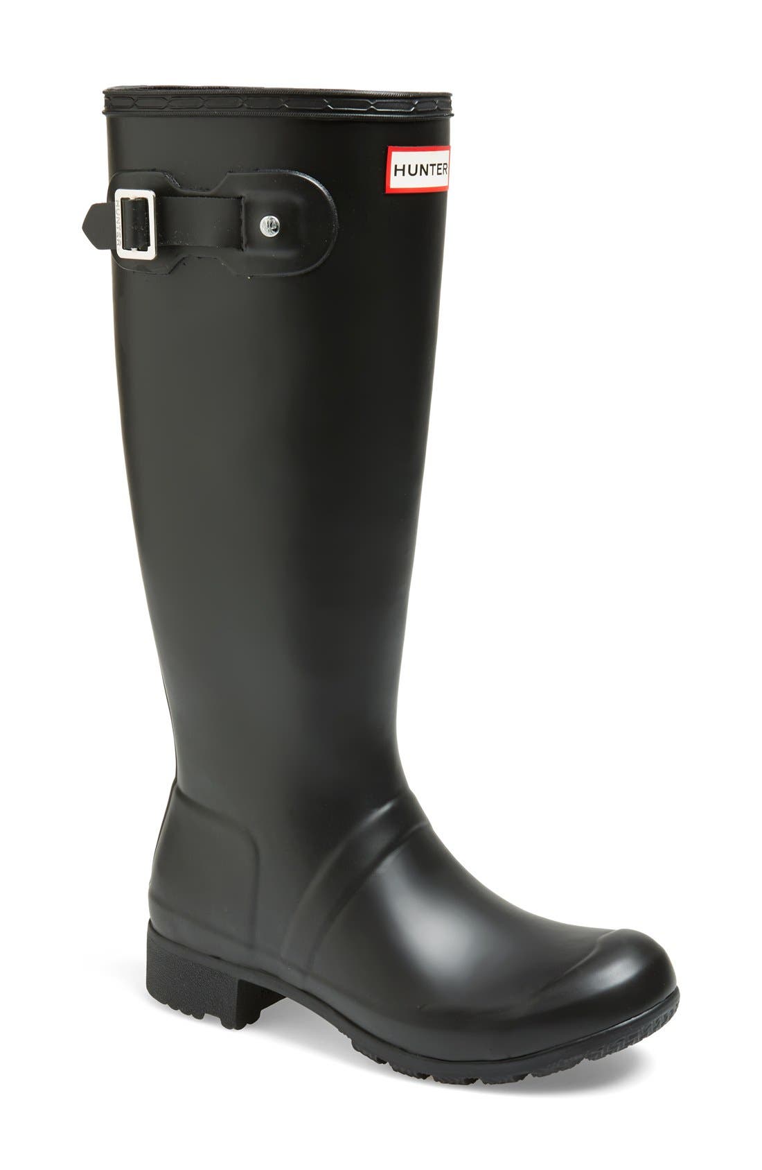 HUNTER,
                            Tour Packable Waterproof Rain Boot,
                            Main thumbnail 64, color,
                            002