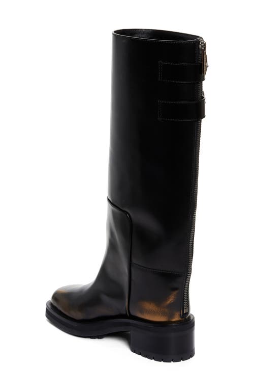 Shop Jimmy Choo Brooklyn Moto Boot In Black/gold