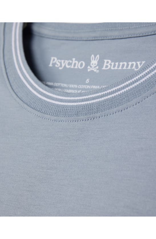 Shop Psycho Bunny Logan Tipped Crewneck T-shirt In Summit Grey