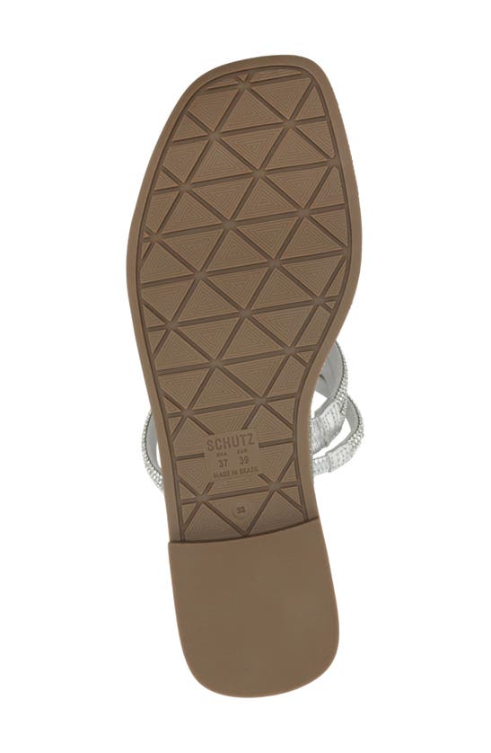 Shop Schutz Giulia Slide Sandal In Cristal/ Prata