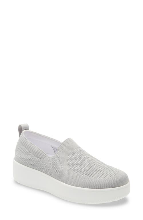 Qaravan Platform Slip-On Sneaker in Grey Fabric