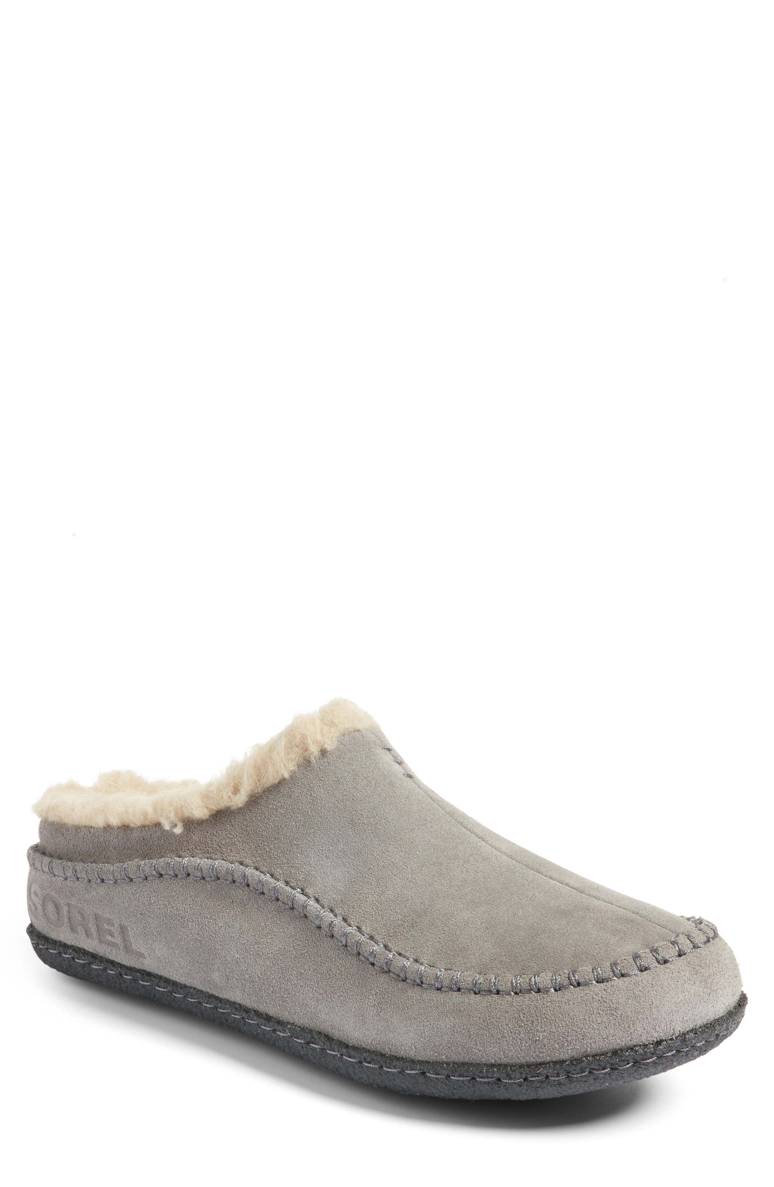 SOREL Falcon Ridge II Scuff Slipper, Size 13 in Grey/Black at Nordstrom