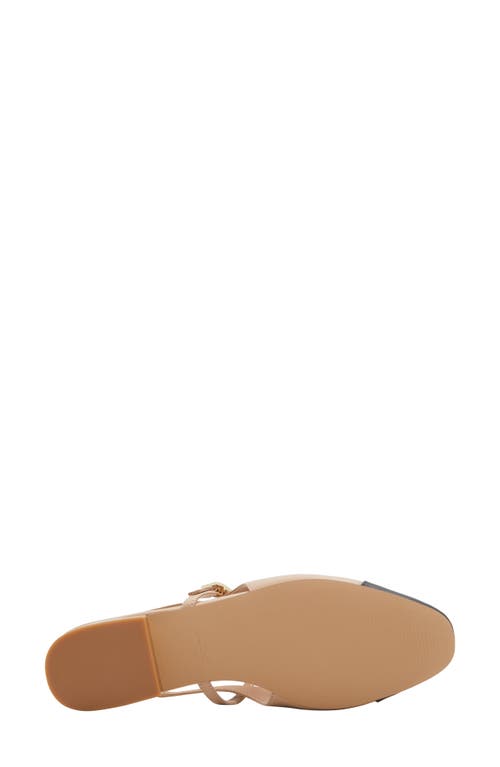 Shop Aldo Sadey Slingback Mary Jane Cap Toe Flat In Beige Combo