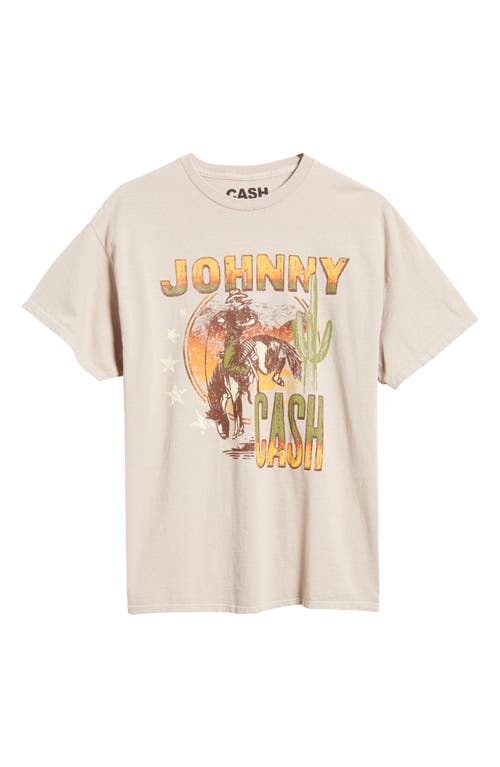 Shop Merch Traffic Johnny Cash Cotton Graphic T-shirt In Tan