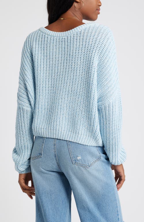 Shop Bp. Relaxed Reversible Sweater In Blue Falls Marl