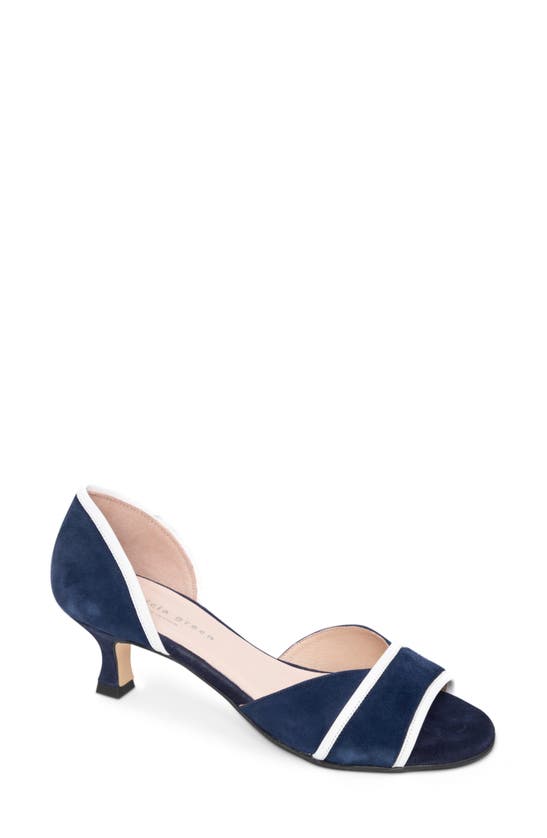 Shop Patricia Green Parker D'orsay Kitten Heel Sandal In Navy