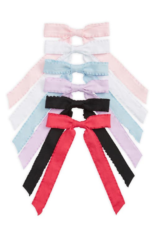 Capelli New York Kids' 6-Pack Ruffle Bow Clips in Pink Combo at Nordstrom