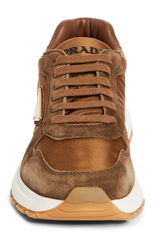 Shop Prada Prax Sneaker In Mogano/corinto