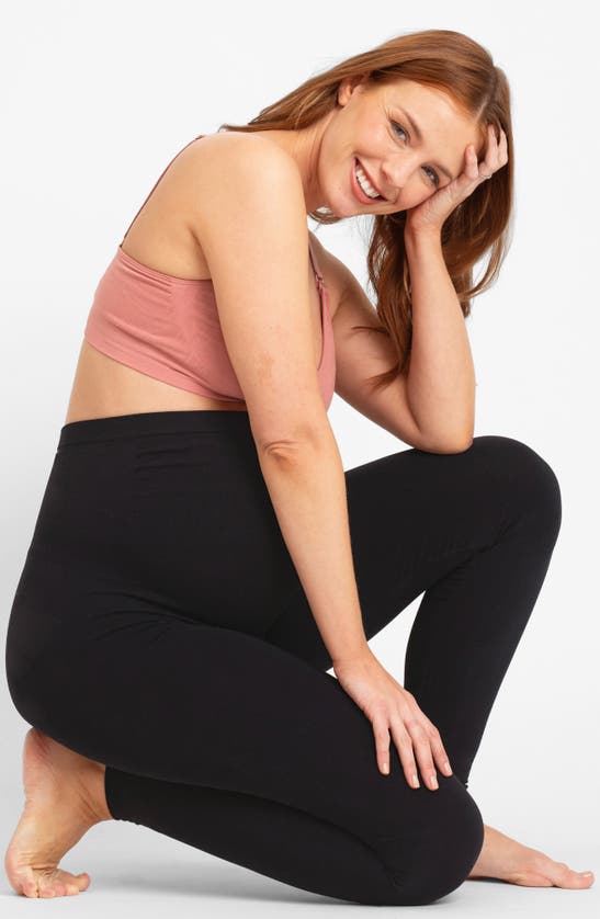 Shop Seraphine Seamless Over The Bump Maternity Leggings In Black