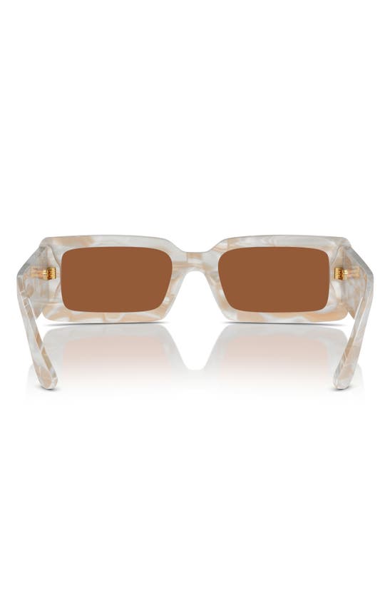 Shop Dolce & Gabbana 53mm Rectangular Sunglasses In Light Brown