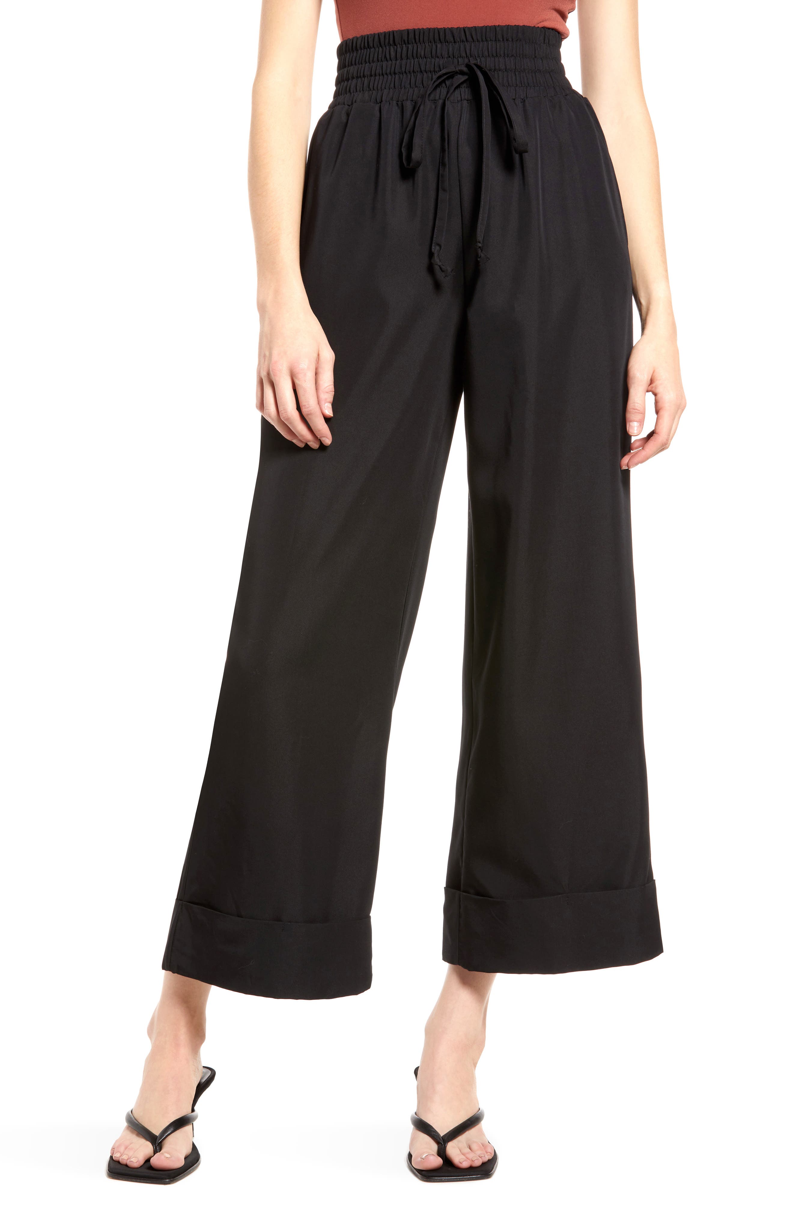 open wide leg pants