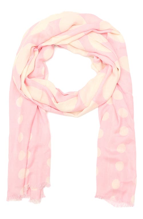 Kate Spade New York dots & bubbles oblong scarf in Cream/Pink Lupine at Nordstrom