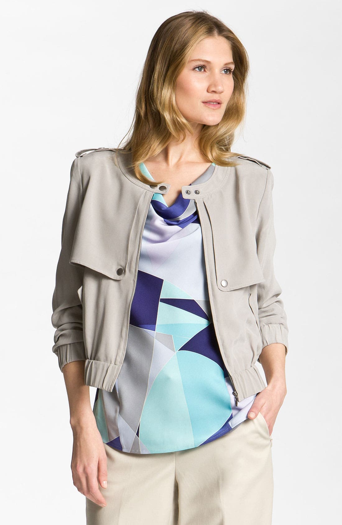 Nordstrom Collection Silk Bomber Jacket Nordstrom